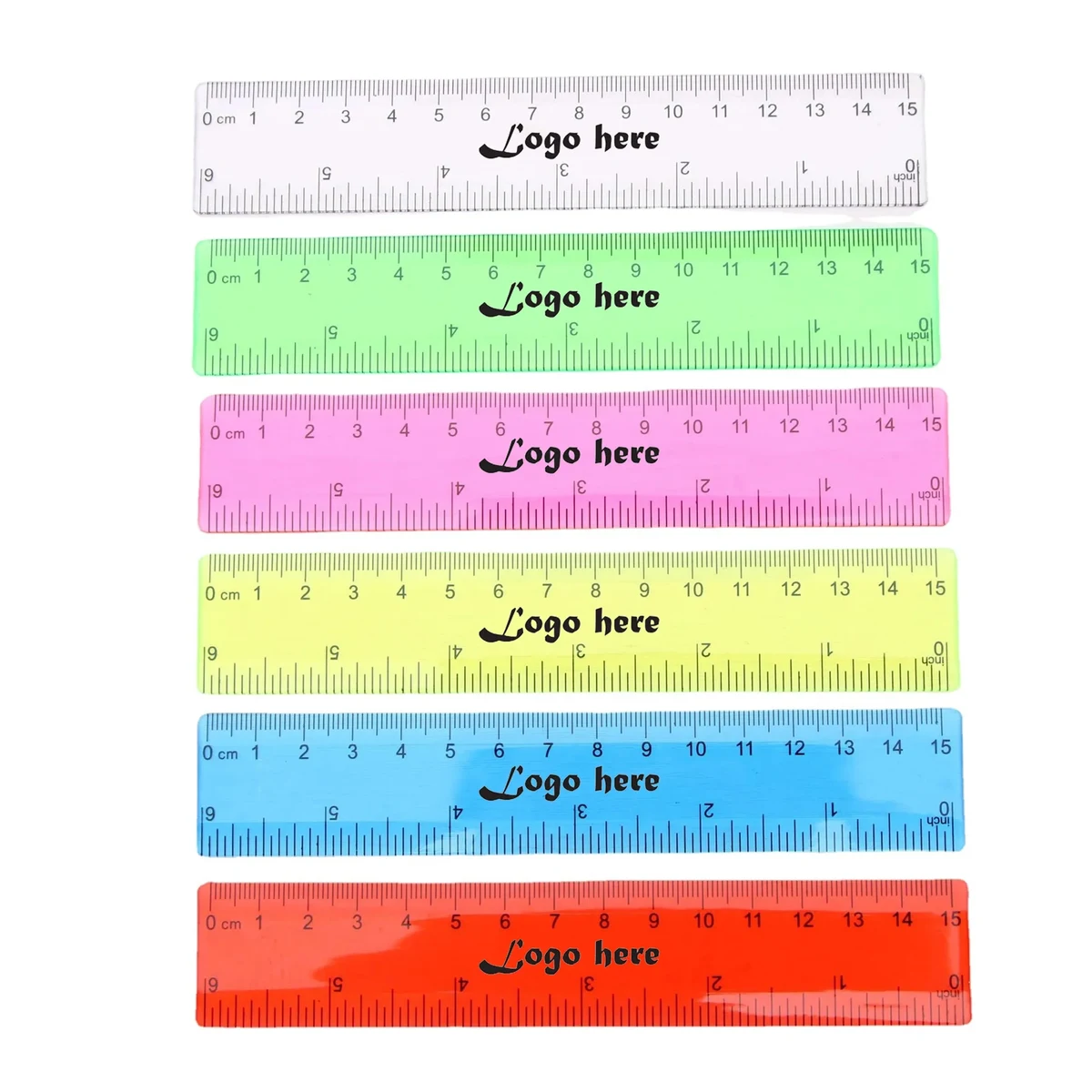 6" Colorful Plastic Transparent Ruler 1
