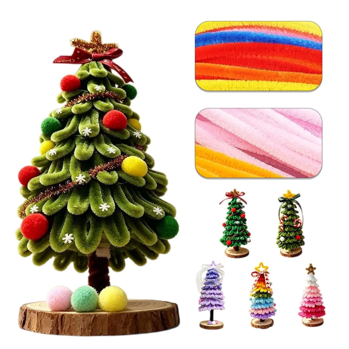 Pipe Cleaner Hand made Christmas Tree 1