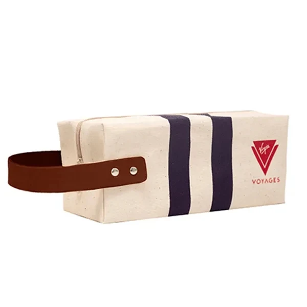 Canvas Dopp Kit with Vegan Leather Handles 1