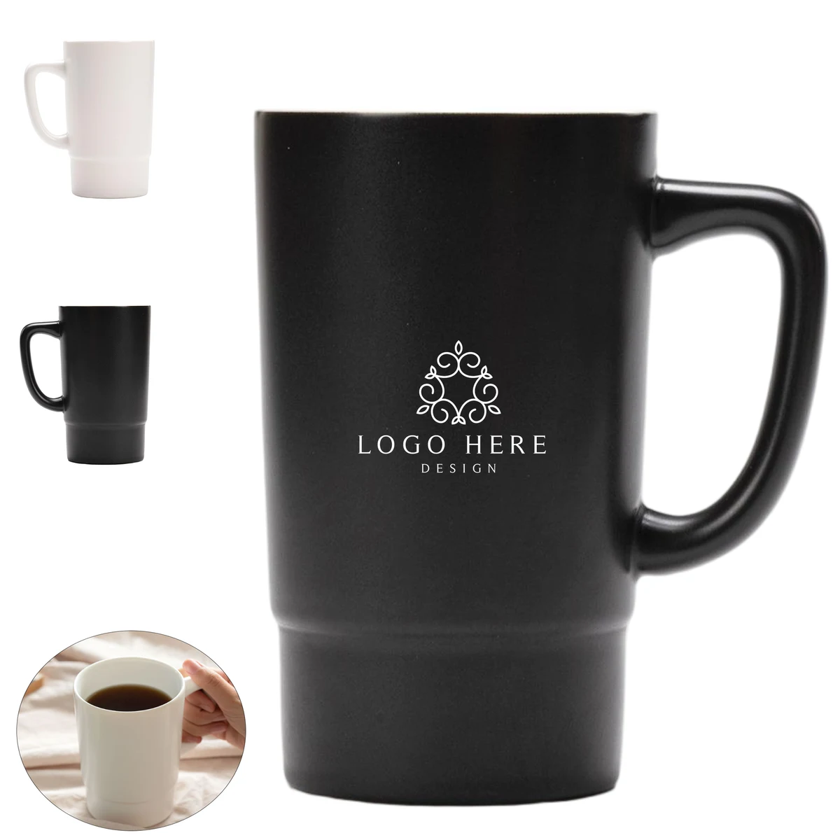 17oz Matte Ceramic Coffee Mug 1