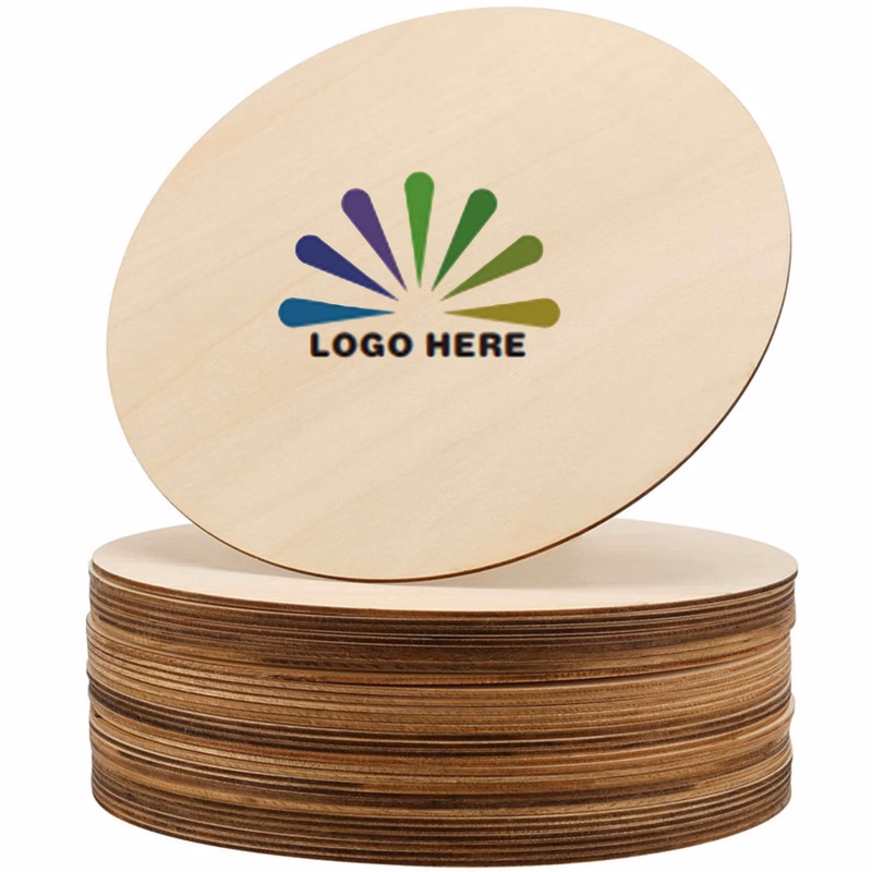 Portable Round Wooden Coaster