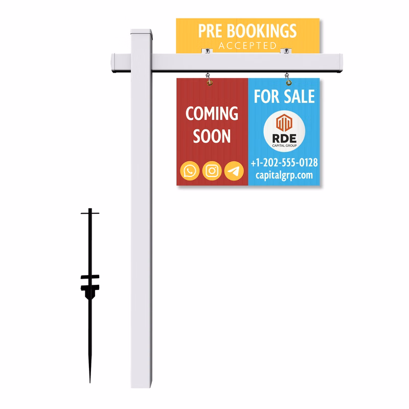 24"x18" Real Estate Signs Post Kit with Rider