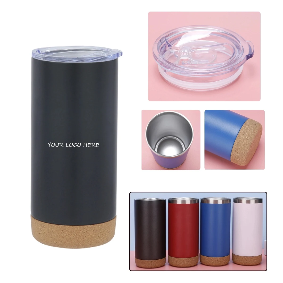Cork Bottom 16Oz Stainless Steel Vacuum Tumbler 1