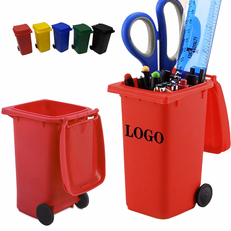 Mini Creative Recycling Trash Can Pen Holder