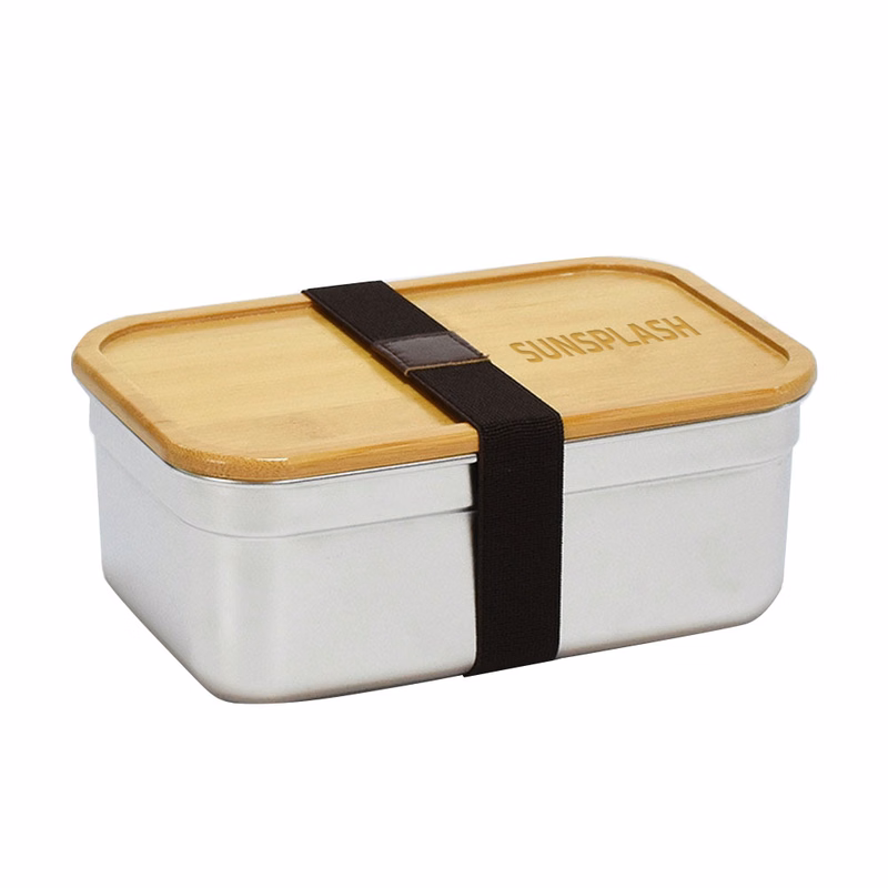 Lunch box with bamboo lid- 1000ml