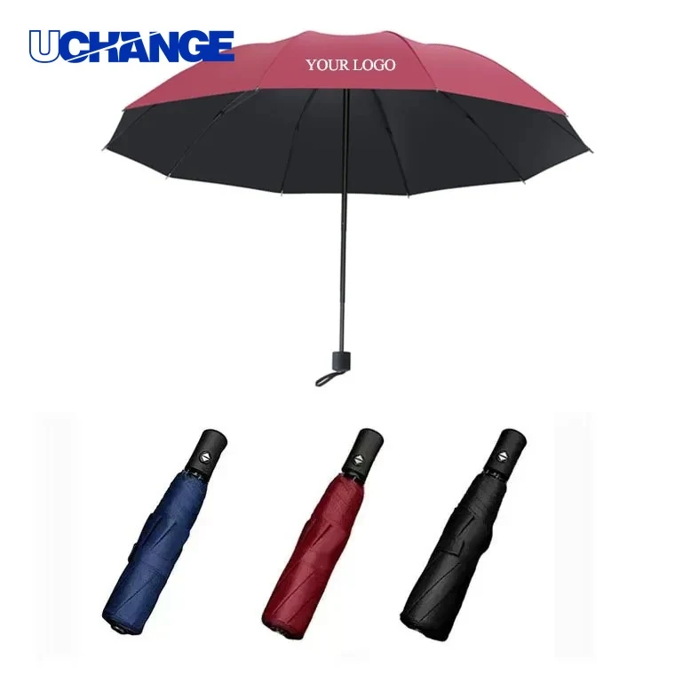 10 Bone Auto Open Folding Umbrella for Rain 1