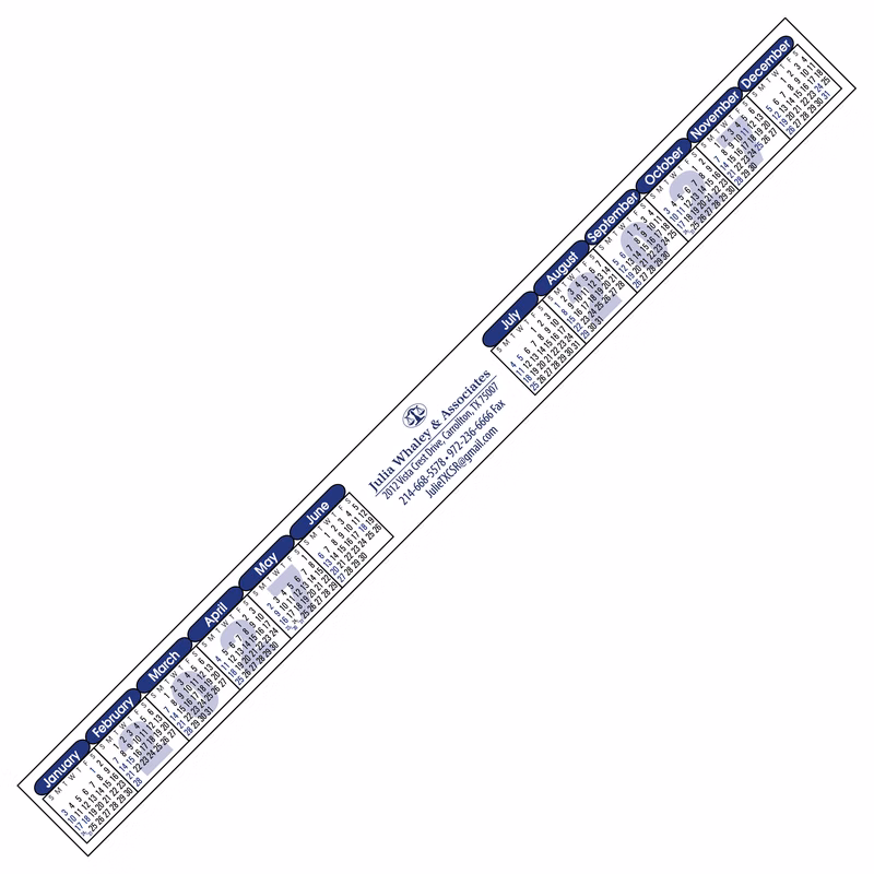FULL Color Kwik-Stik Year at a Glance Strip Monitor Calendar
