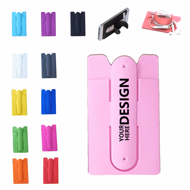 Silicone U-Shaped Phone Card Holder Stand