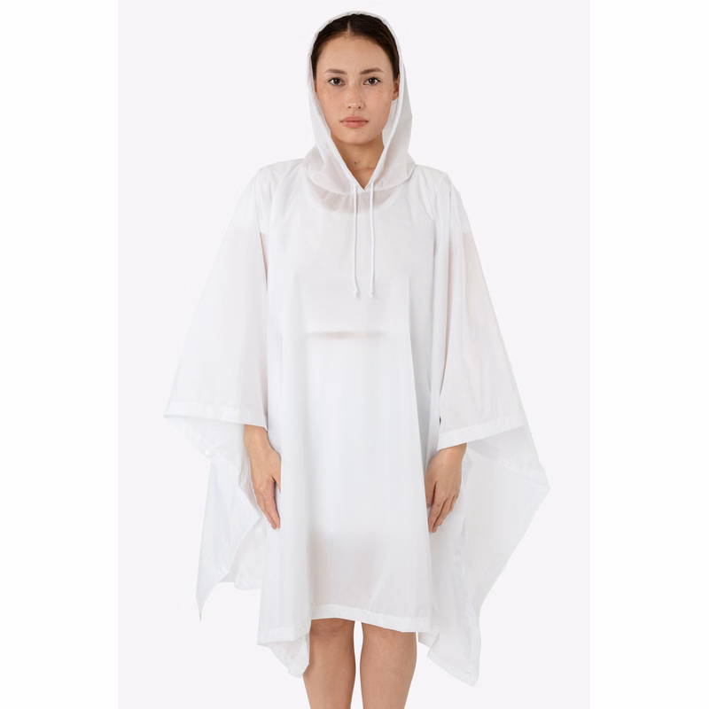UNISEX HOODED NYLON RAIN PONCHO