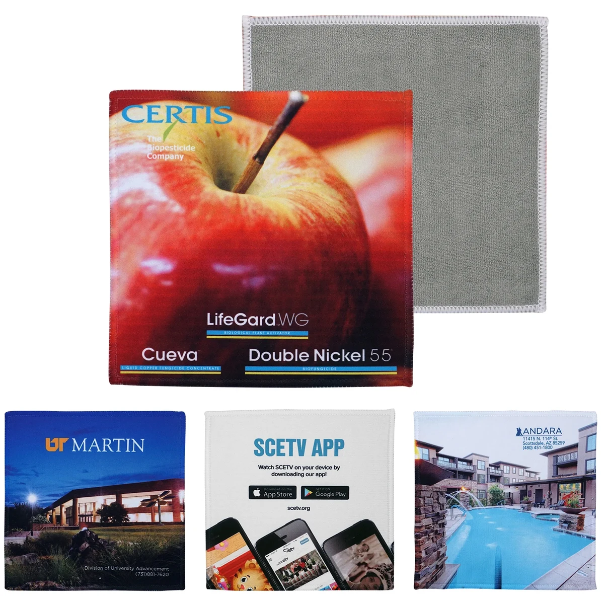 6 x 6 Terry Full Color Cleaning Cloth 1