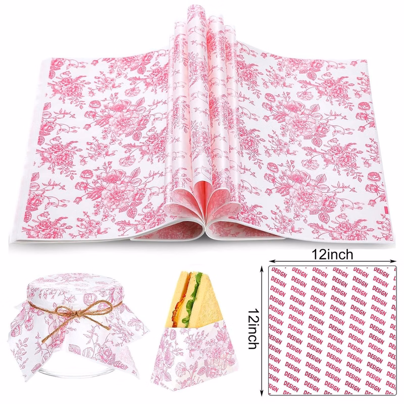 12" Grease Resistant Tray Liners Wrapping Paper