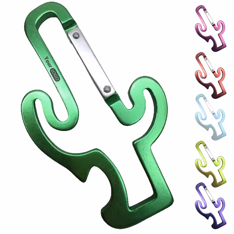 Steel Cactus Shaped Keychain Bottle Opener