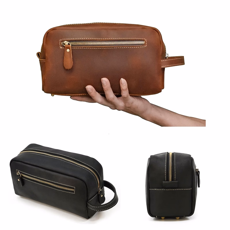 Leather Toiletry Bag For Men