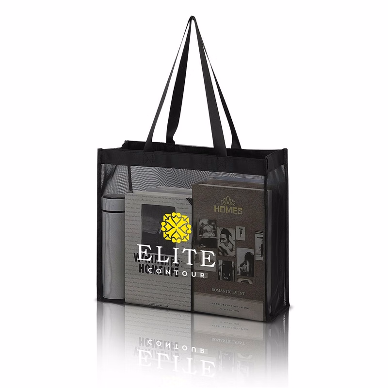 Reusable Large Mesh Tote Bag 13" X 16" X 6"