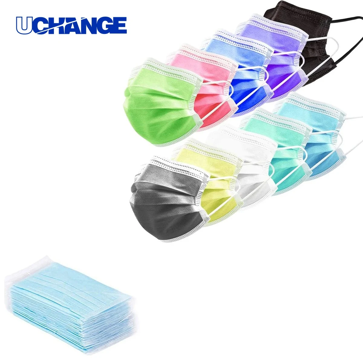 Disposable 3 Layer Face Masks Set with Earloop 1