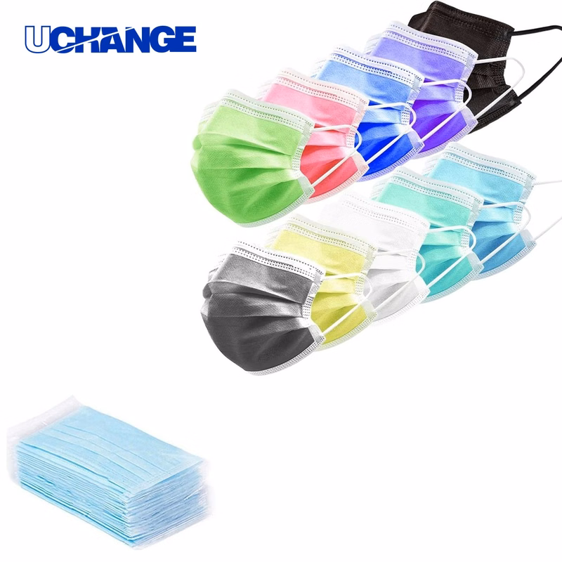 Disposable 3 Layer Face Masks Set with Earloop