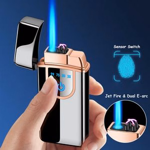 Dual Usage Electric Arc And Jet Fire Lighter With USB Charging