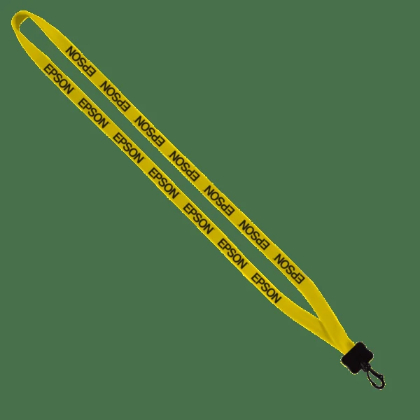 1/2" Cotton Lanyard with Plastic Clamshell & Swivel Snap Hook 1