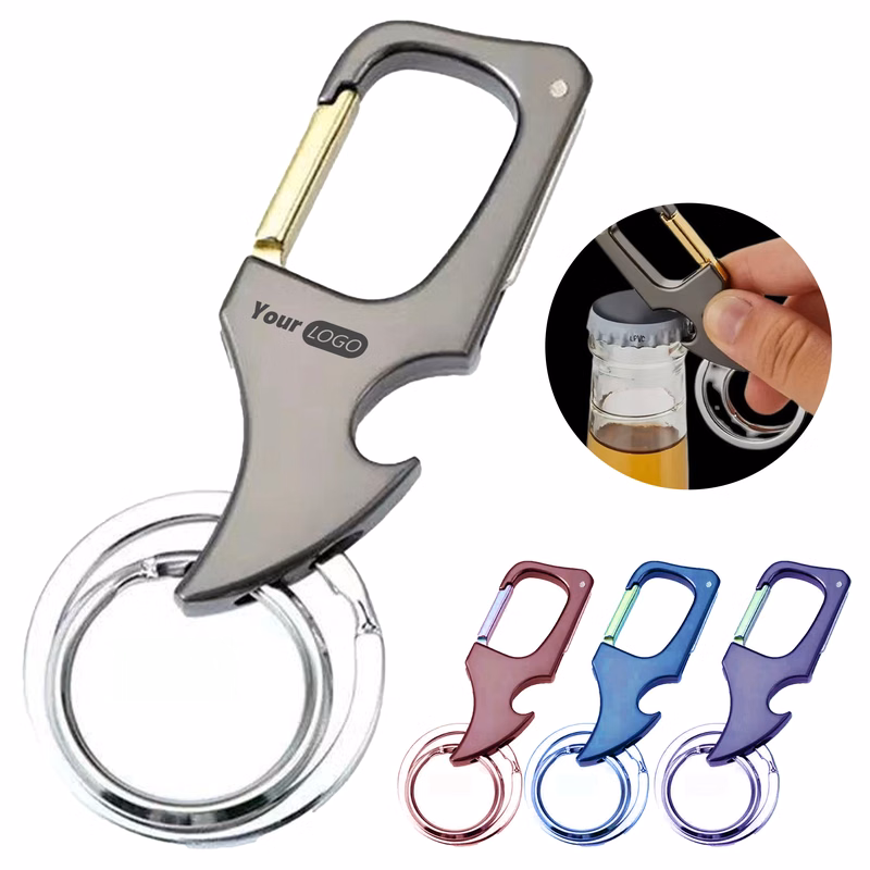 Stainless Steel Durable Keychain Bottle Opener With Folding Knife For Everyday Use
