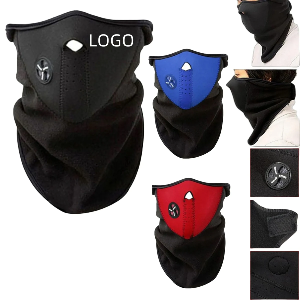 Wind-Resistant Ski Neck Gaiter Mask 1