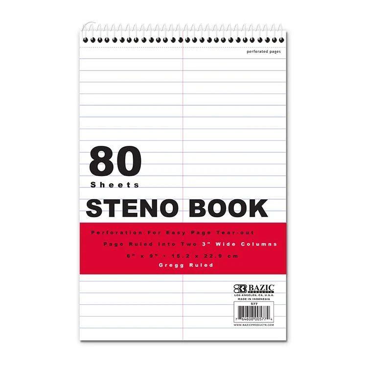 Gregg Ruled Steno Notebook - 80 Sheets 1