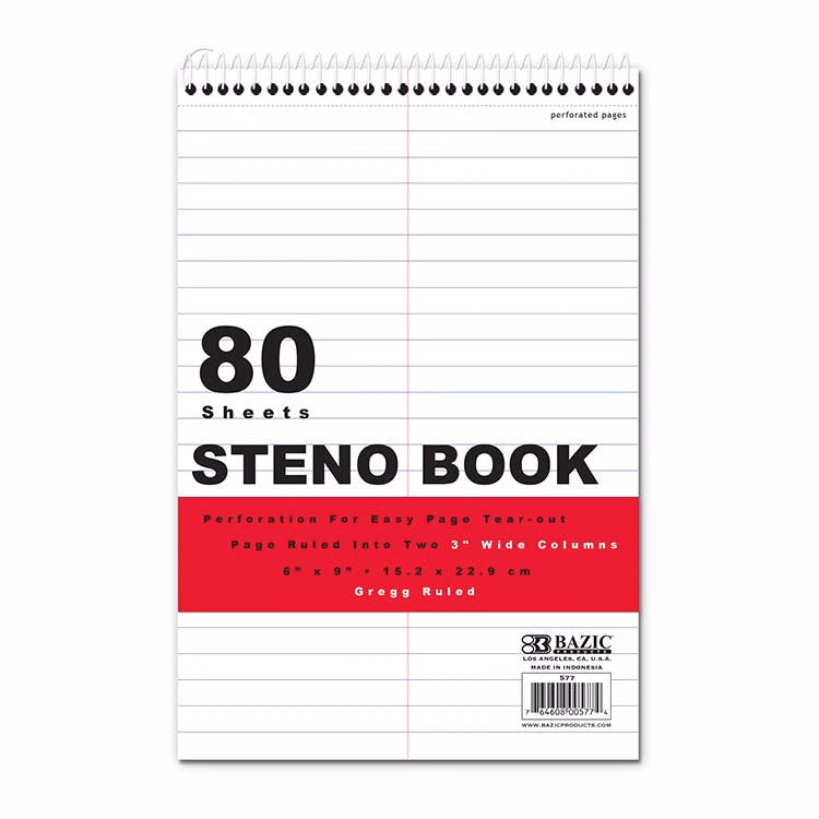 Gregg Ruled Steno Notebook - 80 Sheets