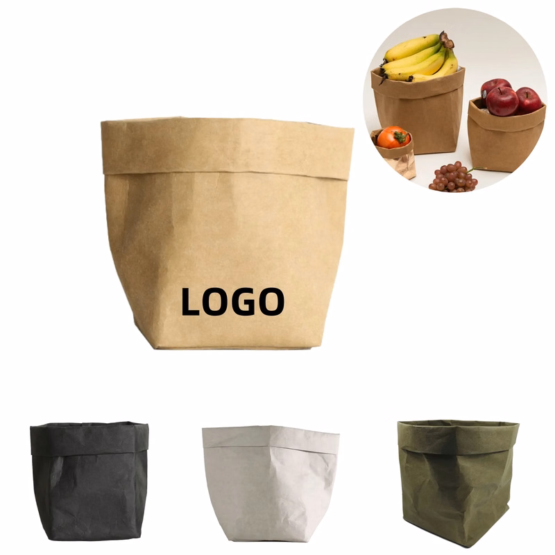Washable Kraft Paper Storage Bags For Fruit Flowers