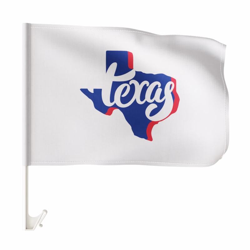 Basic Car Flag 12"x17" with 17.5" Upgraded Basic Pole