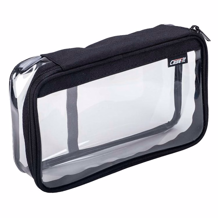 Case-It Clear Case XL Pencil Pouch - Black
