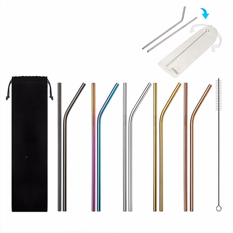 Reusable Stainless steel Drinking Straw Set 3 in 1