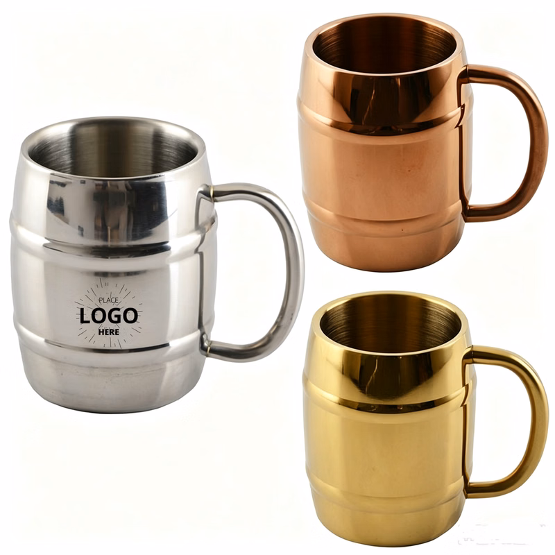 Barrel?Shaped Stainless Steel Tumbler