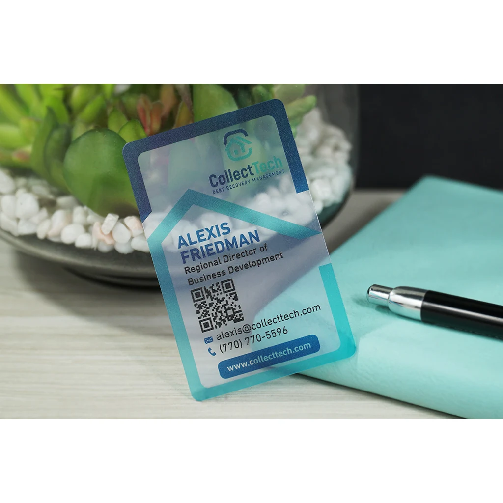 Quick Clear Plastic Business Cards 1
