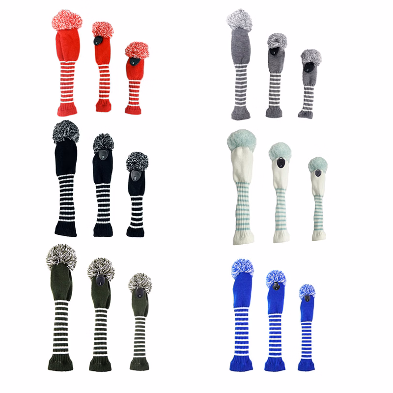 Stripes KnitKnitted Wood Golf Covers