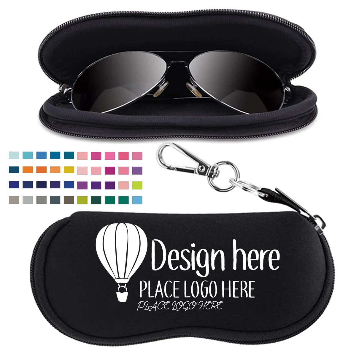 Neoprene Sunglasses Soft Case Zipper Eyeglasses Box 1
