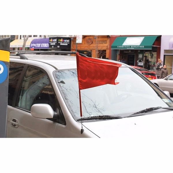 Semi-Stock Blanks Antenna Flags with Sleeves - wPoly 1 Ply