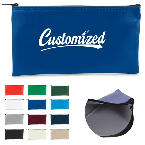 Custom Compact Document & Coin Pouch with Secure Zippered Closure — Travel Essential 1