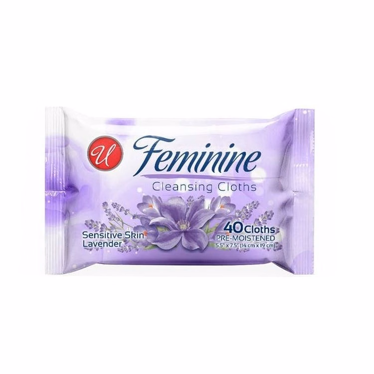 Feminine Cleansing Wipes - Lavender 40 Pack
