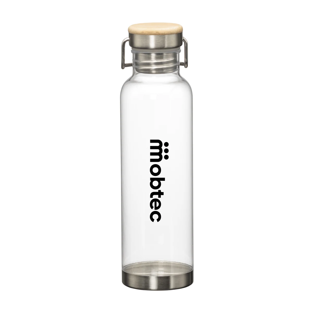 MacLeod Bottle w/ Bamboo Twist Lid - 27oz, custom water bottle with logo imprint 1