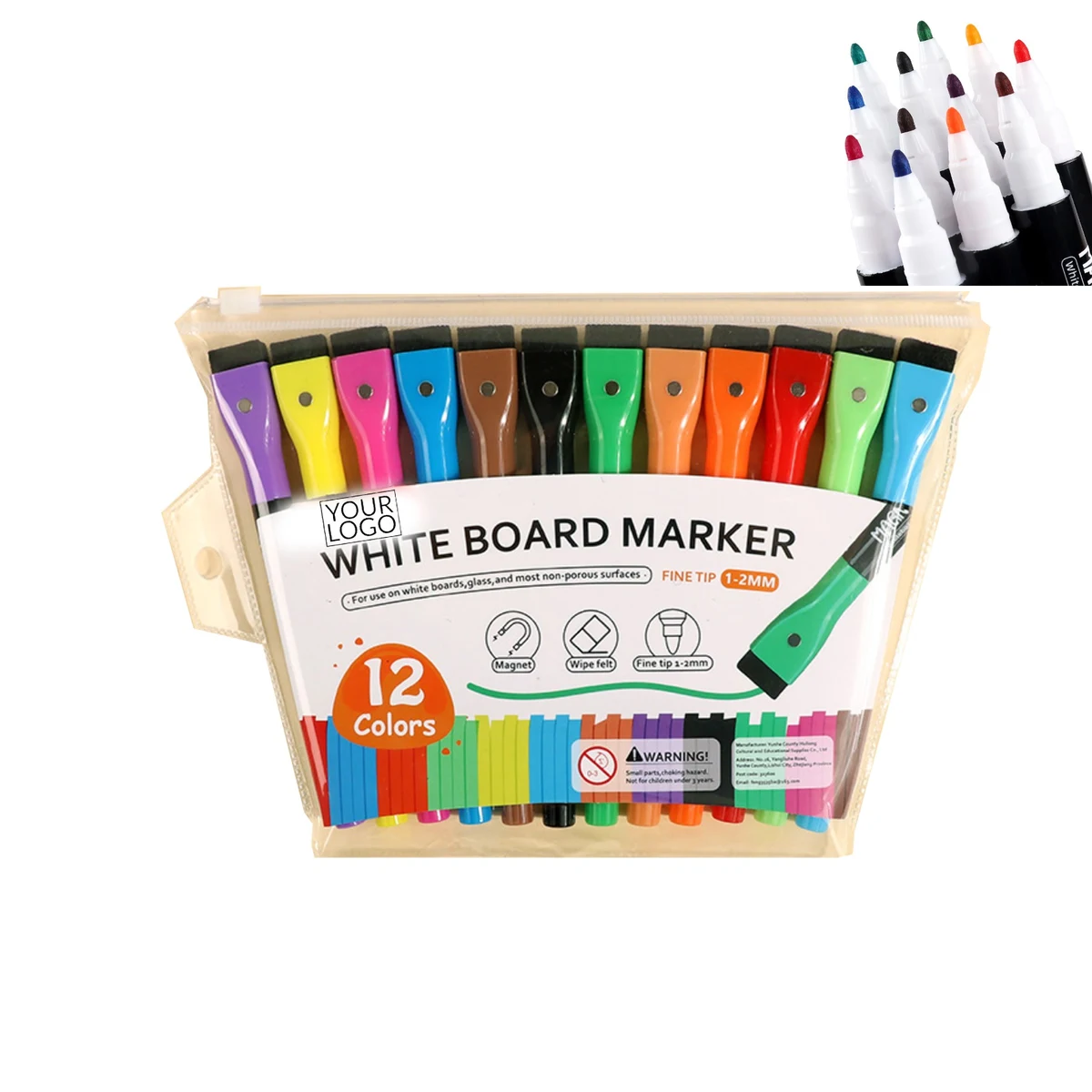 Magnetic Dry Wipe Pens Pack of 12 1