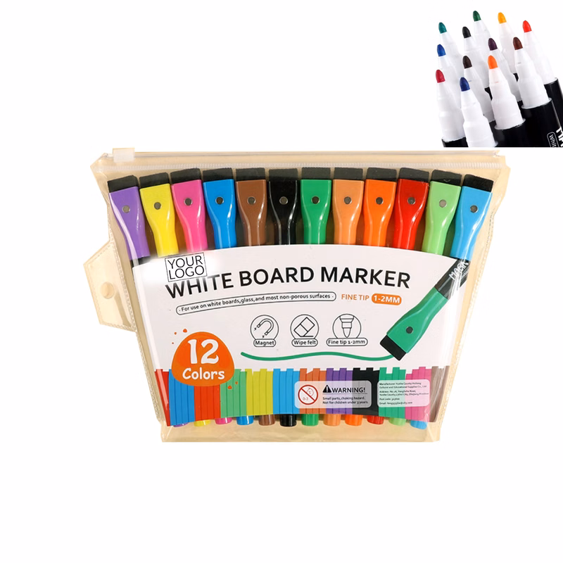 Magnetic Dry Wipe Pens Pack of 12
