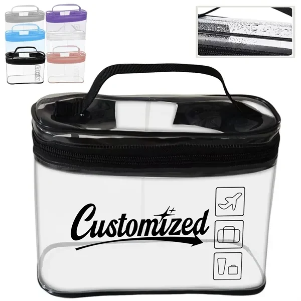 Custom Clear Mesh Travel Cosmetic Organizer Bags — Transparent Beauty Gift Set 1