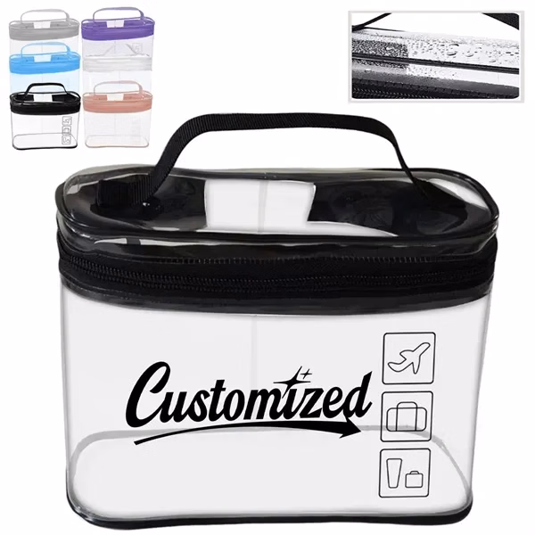 Custom Clear Mesh Travel Cosmetic Organizer Bags — Transparent Beauty Gift Set