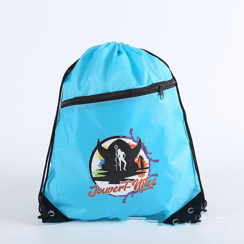 Drawstring Bag with Zipper