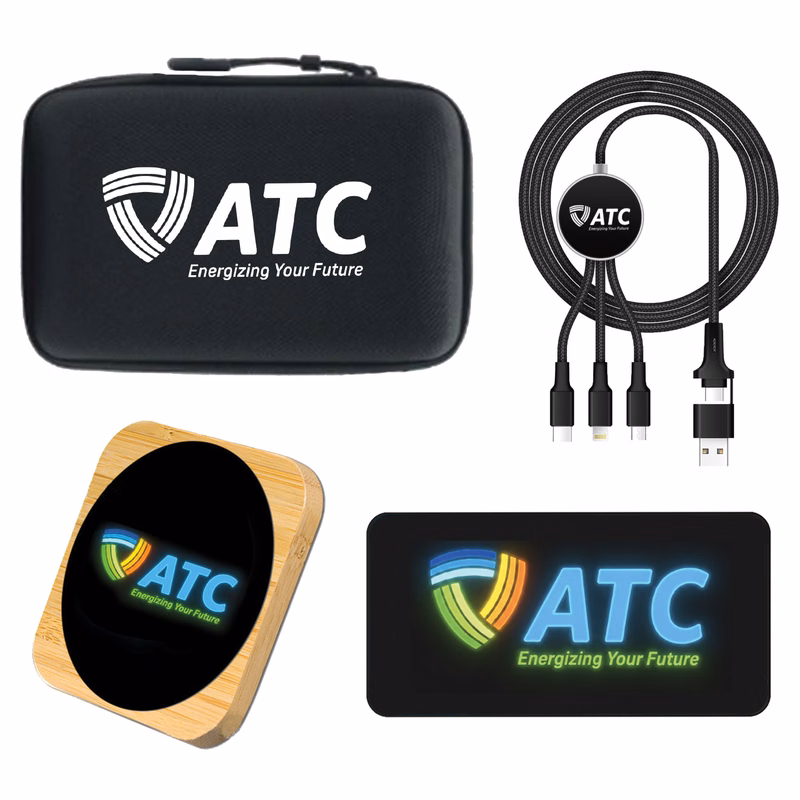 10,000 mAh Light up Power Bank Gift Pack Set
