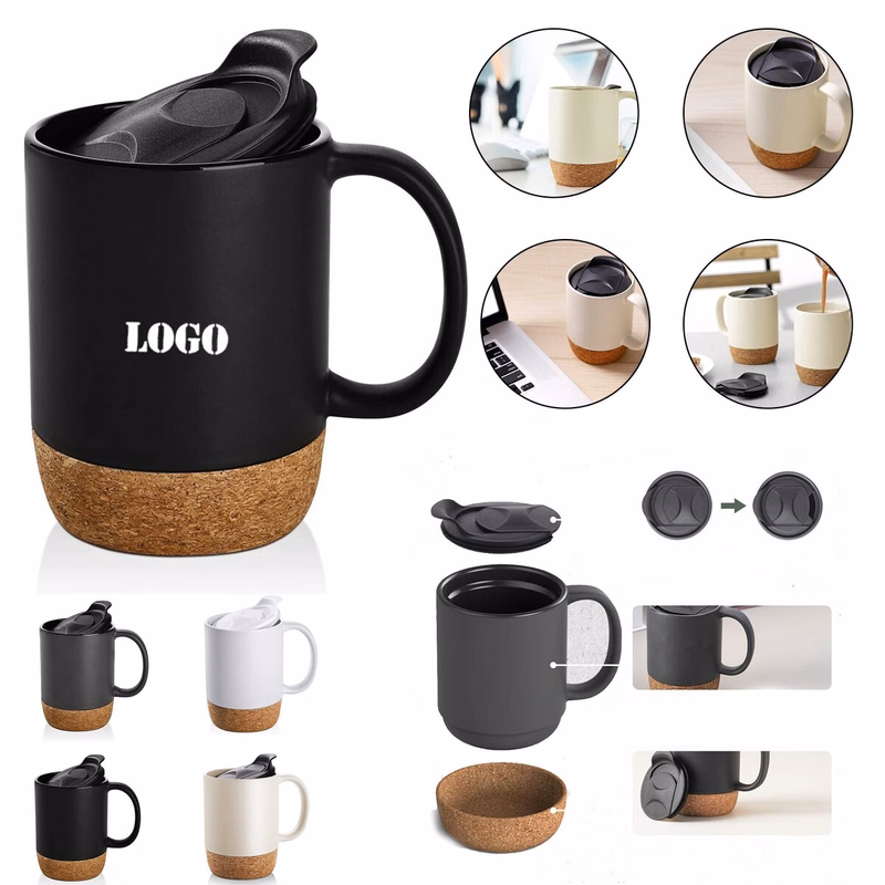 15 oz Ceramic Mug with Insulated Cork