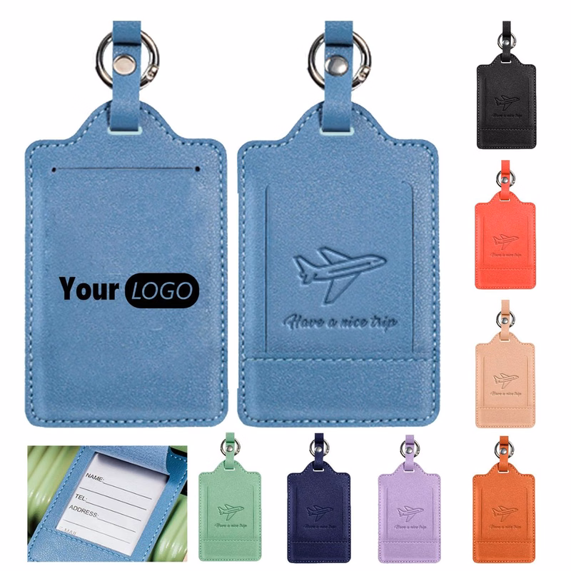 Premium PU Leather Luggage Tags for Travel