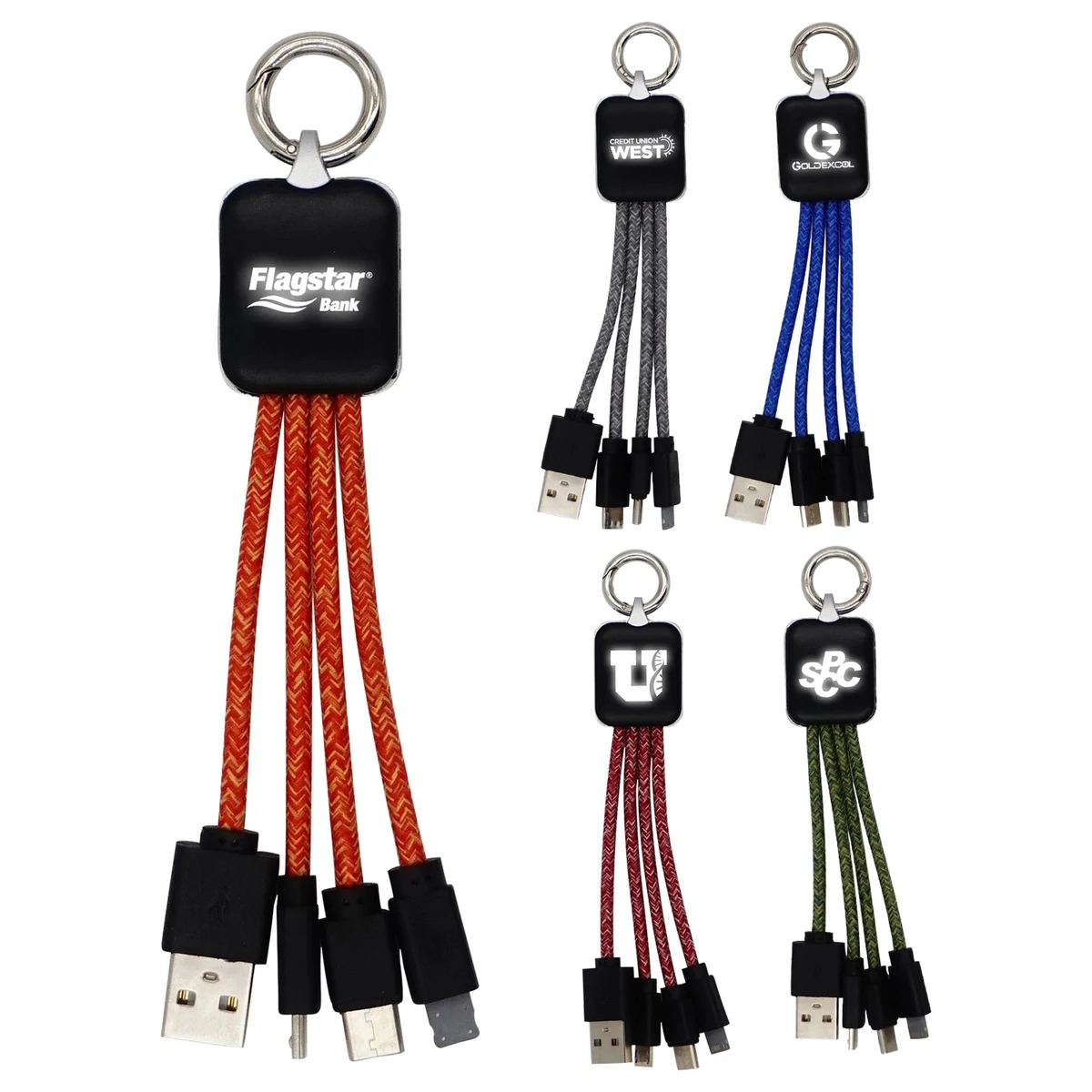 Ridge Logo Light Up Cable with Type C USB 1