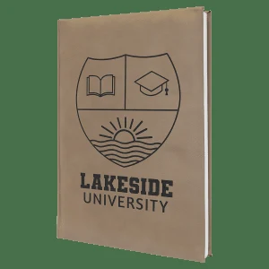 7" X 9 3/4" Laserable Leatherette Journal-Lined Notepad 1
