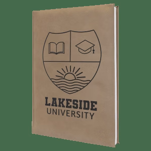 7" X 9 3/4" Laserable Leatherette Journal-Lined Notepad