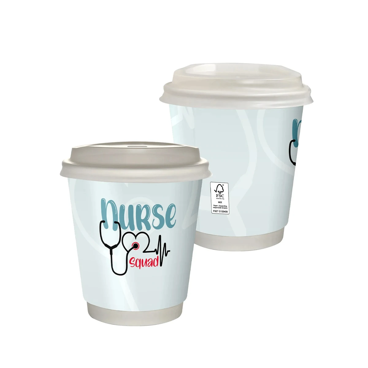 10 oz. Full Color Healthcare Insulated Paper Cup With Lid 1
